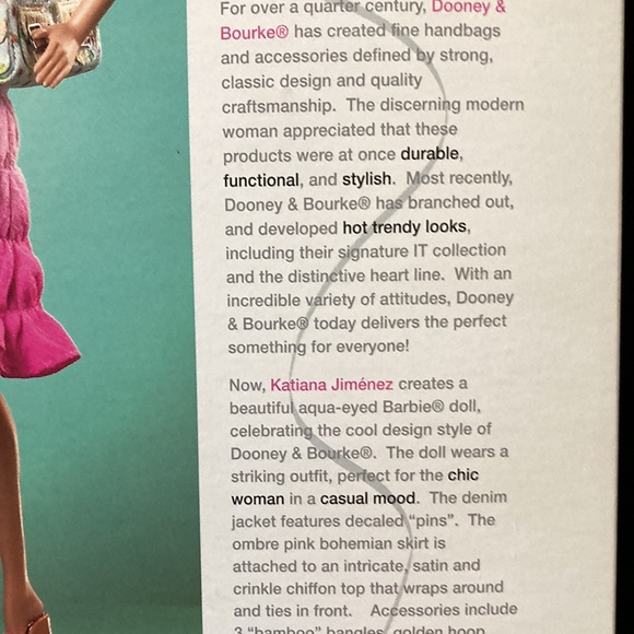 Dooney & Bourke Barbie Doll Collectors Pink Label - Picture 6 of 7